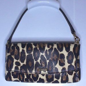 EUC Kate Spade 2-way Leopard Pochette / Wristlet